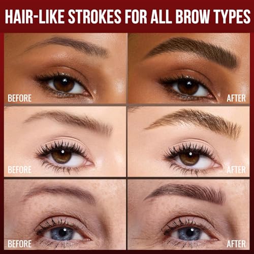 4D Eyebrow Pen Dark Brown - Hair-Like Strokes, Waterproof
