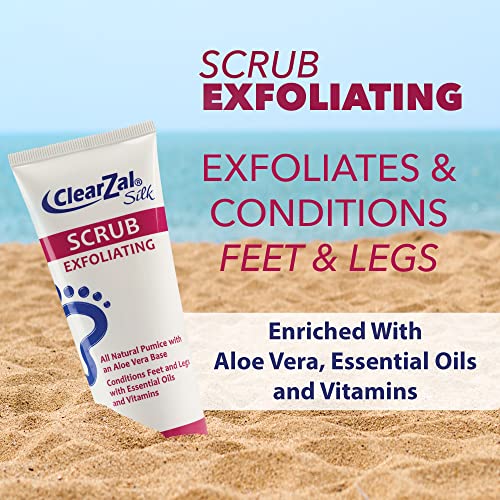 ClearZal Foot and Skin Exfoliating Scrub with Pumice & Aloe Vera - 3.4 oz