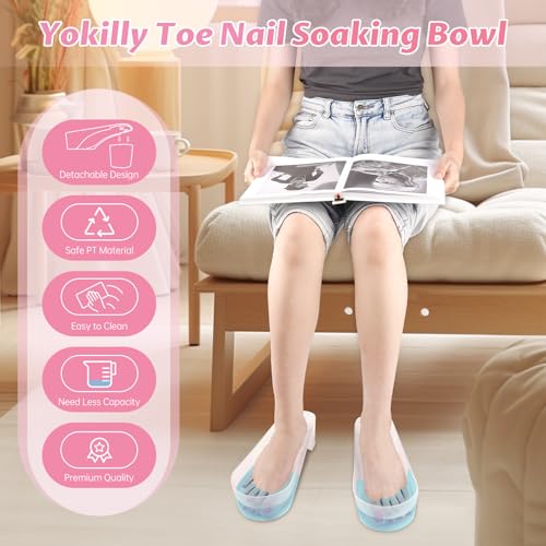 Toe Nail Soaking Bowl - Acetone Proof Foot Spa Tub (2 PCS)