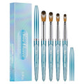Shine Chance 4pc Blue Acrylic Nail Brush Set - Kolinsky Hair Manicure Tools