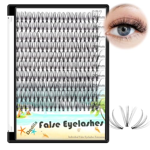 200Pcs D Curl False Eyelashes 0.07mm Mixed Length 10-20mm