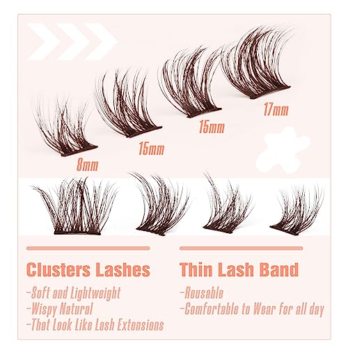 Brown Lash Clusters - DIY Eyelash Extensions Natural Look