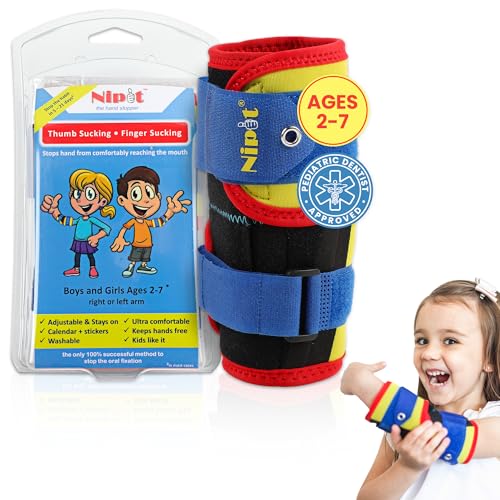 Nipit Kids Thumb Sucking Stopper for Ages 2-7 - Pediatric Dentist Recommended, Soft & Washable