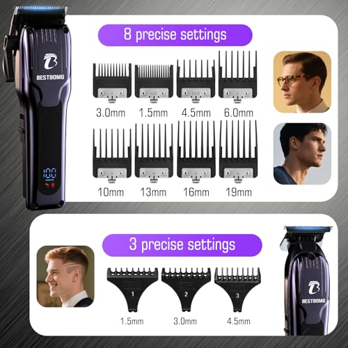 BESTBOMG Professional Hair Clippers & Grooming Kit BS-808C