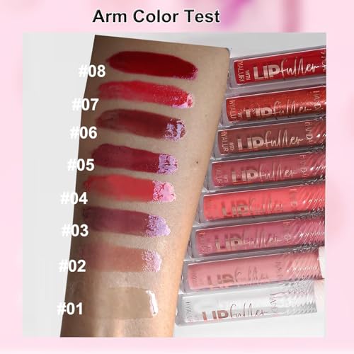 Brown Tinted Lip Gloss with Hyaluronic Acid - High Shine Moisturizing