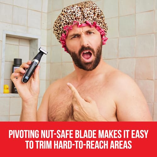 HAPPY NUTS The Ballber¢â Electric Body Hair Trimmer for Men - Mens Body Groomer Kit for Privates - IPX7 Waterproof Shaver for Hard to Reach Areas