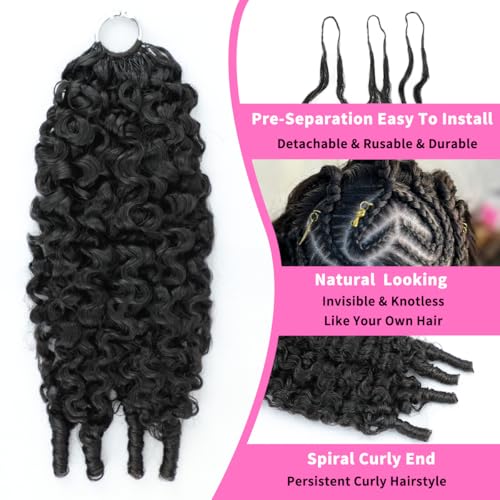 Fardoen Human Crochet Hair 16 Inch Burmese Curly Knotless Pre-Looped 120g for Black Women