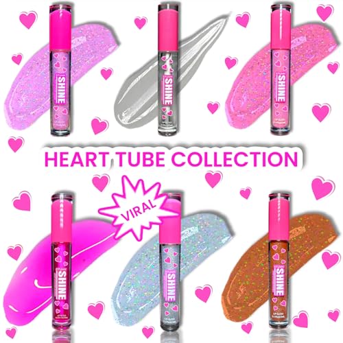 Glittery Holographic Lip Gloss - Sparkly Shine with Coconut Oil