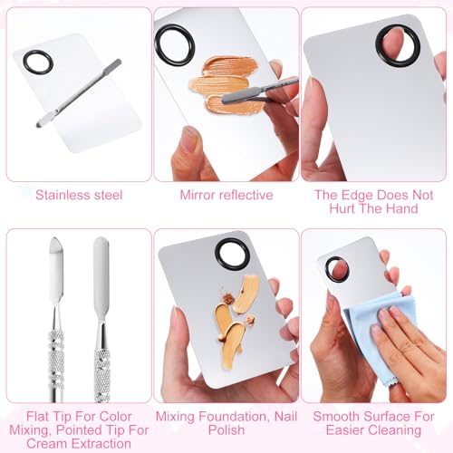 Makeup Mixing Palette Kit with Foundation Brushes & Spatula