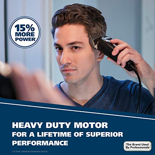 Wahl USA Elite Pro High-Performance Corded Home Haircut & Grooming Kit for Men ? Electric Hair Clipper ? Model 79602M