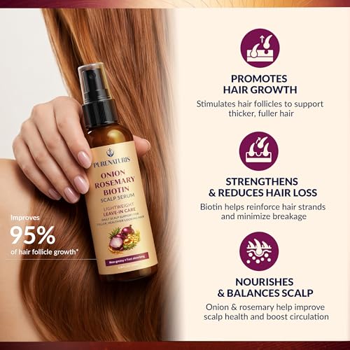 Onion Rosemary Biotin Hair Care Set – Shampoo, Conditioner & Scalp Serum