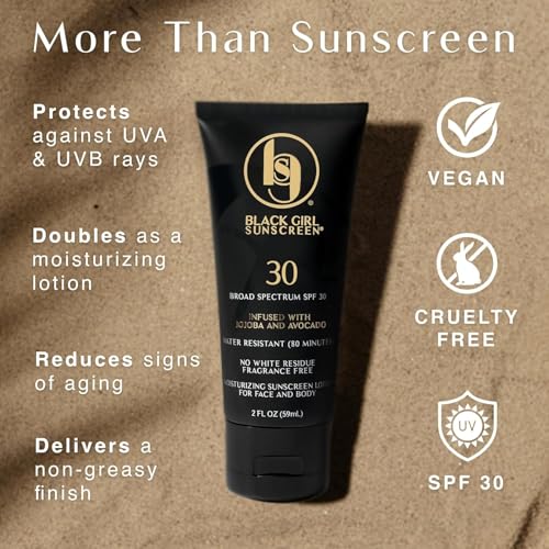 Black Girl Sunscreen SPF 30 Face & Body Lotion - 2 Fl Oz, Hydrating & Clear