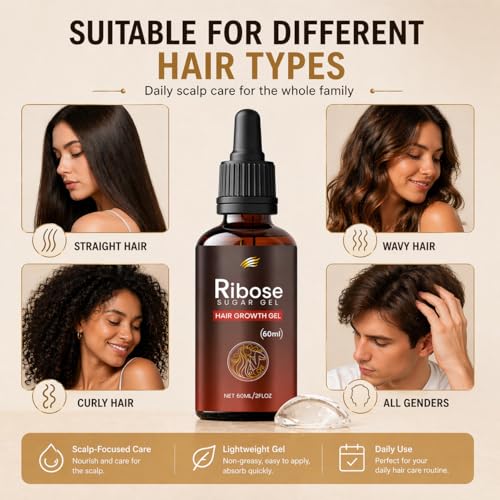 2-Pack Deoxy-D-Ribose Hair Growth Gel for Scalp & Hair Care, 60ML