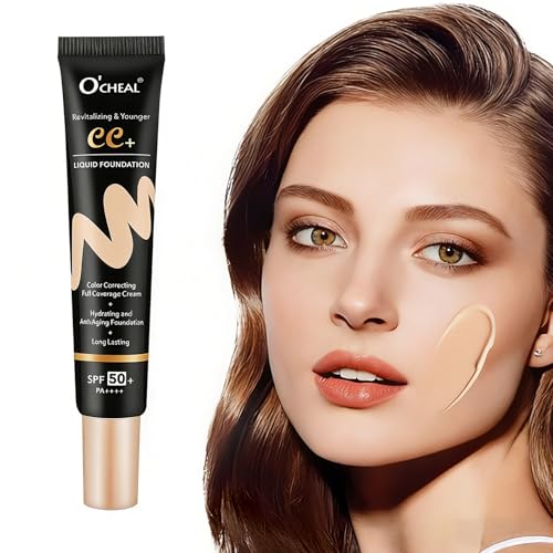 Nature Lightweight CC Cream with SPF 50+ Color Correcting Foundation - Flawless Skin