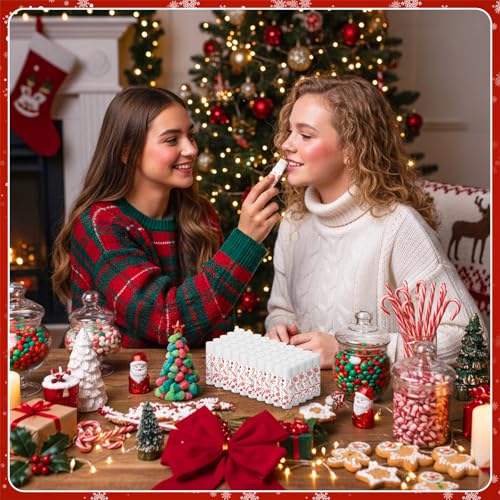 15 Pack Christmas Lip Balms Bulk Christmas Candy Peppermint Cane Scented Holiday Flavor Lip Balm Gifts Xmas Party Gifts Bulk Xmas Items Stocking Stuffers for Women Men Staff Employee (Lollipop 2)