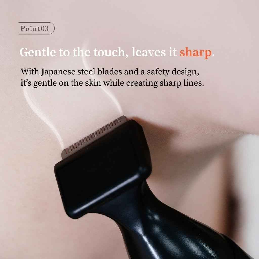 URBANER Mustache Trimmer – Cordless, Waterproof & Adjustable, 0.5–14mm Precision Settings, Lightweight Grooming Clipper with Japanese Steel Blade for Travel Use, Beard Trimmer for Men, Hair Clippers