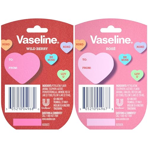 Vaseline Lip Therapy Valentine¡¯s Day Gifts, Limited Edition Lip Balm Variety 12-Pack, Ros? + Wild Berry, 0.25 Oz Ea