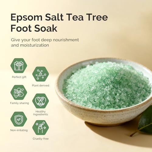 MelodySusie Tea Tree Oil Foot Soak with Sea Salt - 16 oz Pedicure Care