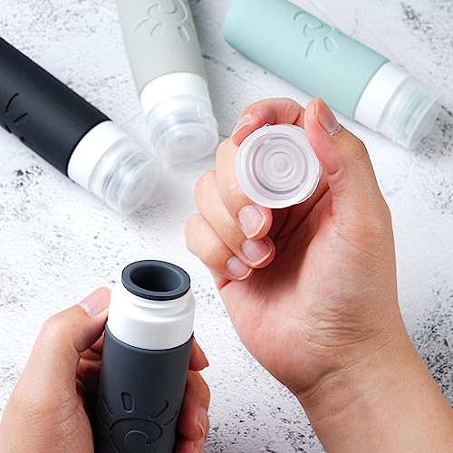 Zafit TSA Approved Travel Bottles 3oz Leak Proof Set
