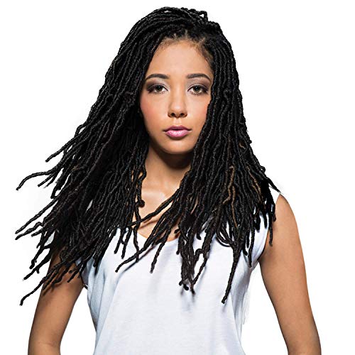 Bobbi Boss Synthetic Hair Crochet Braids African Roots Braid Collection Nu Locs 18" (4-Pack, 1B)
