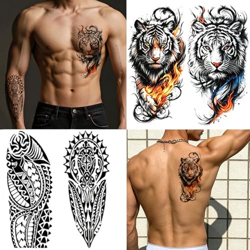Temporary Tattoo Stickers - 23 Sheets Tribal & Animals