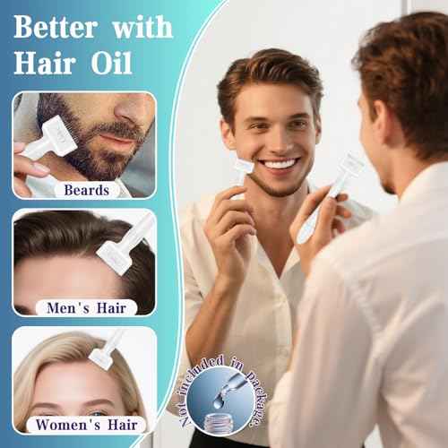 Derma Stamp - Uaike Microneedling Derma Stamp for Hair, Beard, Scalp & Face, Home Use Microneedle Roller Dermastamp for Women and Men