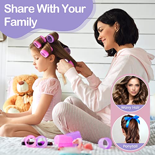 Self-Grip Hair Rollers Set - 22 Rollers + 10 Clips + Bag