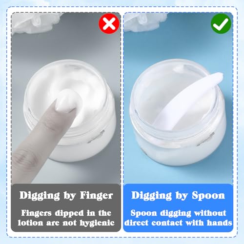 Disposable Cosmetic Spatulas Set - 100 Mini Plastic Makeup Scoops for Skincare & Makeup