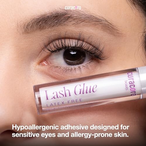 Curacoro Latex-Free Strip Lash Glue - Clear Eyelash Adhesive 5ml