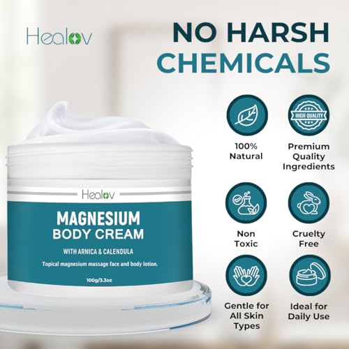 Magnesium Lotion ? Pure Soothing Magnesium Cream for Relaxation, Better Sleep, Muscle Health, Leg & Joint Care ? Topical Magnesium Lavender Butter for Sleep Aid ? Non-Greasy, Safe, Easy to Use