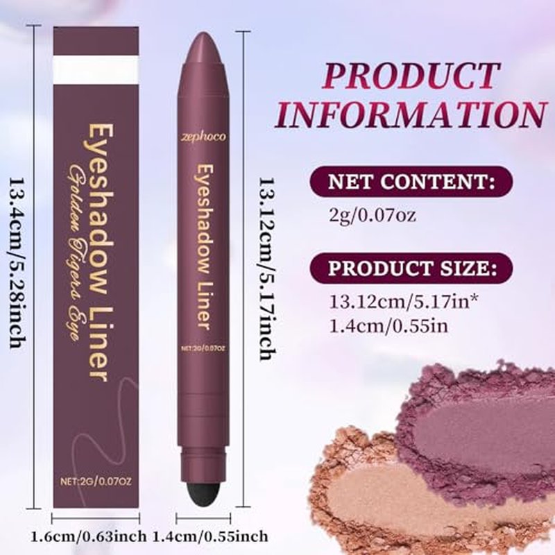 2-in-1 Eyeliner & Eyeshadow Stick - Waterproof Shadow Liner