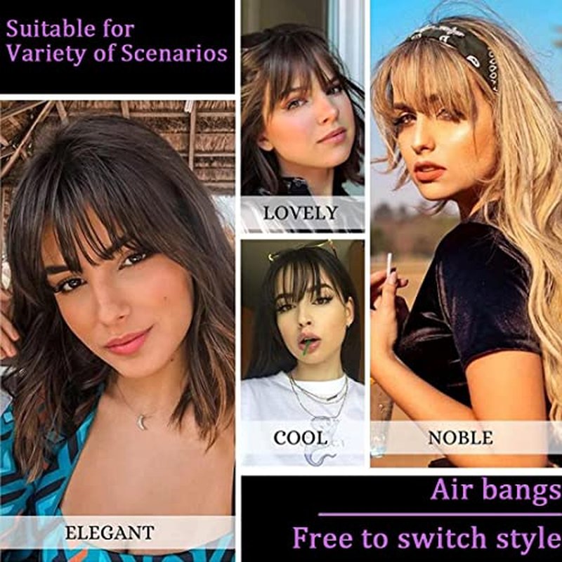 Clip-In Bangs for Women - 100% Human Hair French Blonde Extensions
