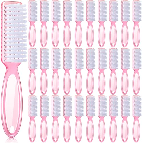 30 Pcs Nail Scrubber Brushes - Handle Grip Manicure Cleaning Tools
