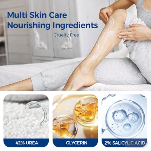 OUKEYA 40% Urea Cream - Foot & Hand Moisturizer for Dry Cracked Skin, 3 oz
