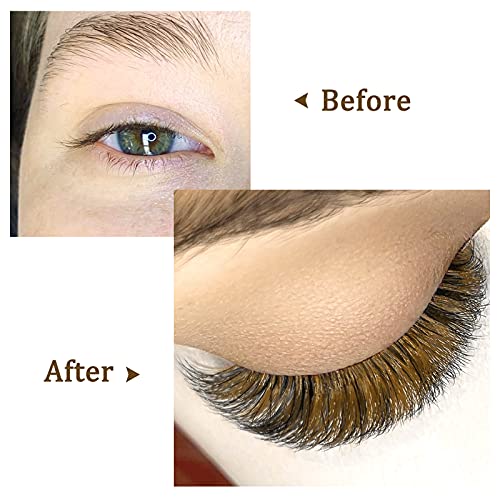 QUEWEL Brown Volume Lash Extensions 0.07 D Curl 9-16mm Mix