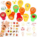 96-Piece Thanksgiving Party Favors Set - 72 Tattoos & 24 Stamps