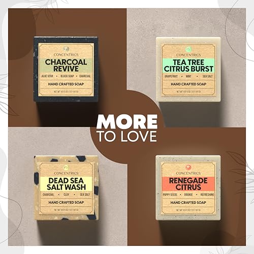 Alpine Breeze All Natural Body Soap for Women & Men with Coconut & Organic Shea Butter - Vegan, Handmade & Non Toxic Bar Soap for Face & Body Made in the USA - Cold Pressed Hand Made Soap Bar