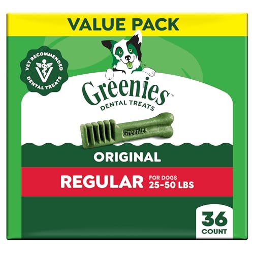 Greenies Dental Dog Treats Regular Size, 36 Count