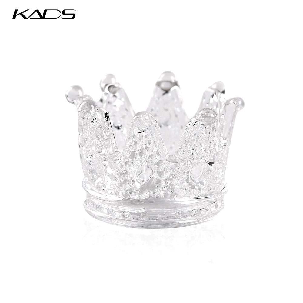 KADS 2 PCS Crown Nair Art Acrylic Liquid Powder Glass Dappen Dish Glass Cup Nails Art Pen Holder Nail Dappen Dish Nail Crystal Bowl Dapping Dish Glass Crystal Cup for Acrylic Liquid Powder