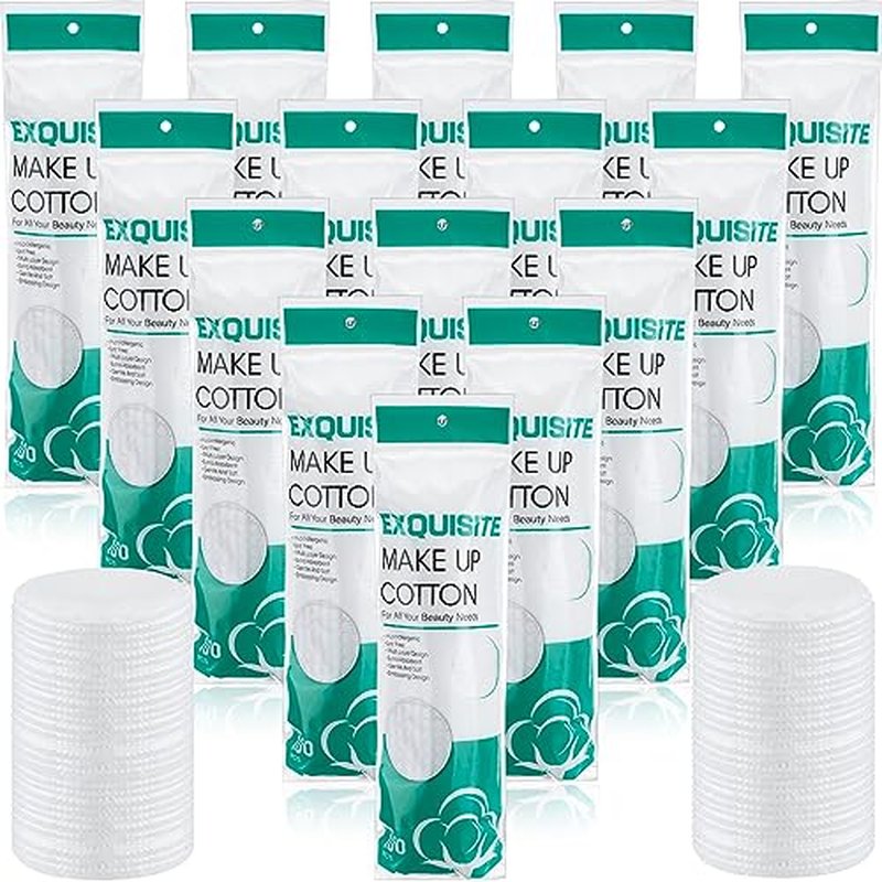 Maxcheck 1500 Cotton Rounds - Exfoliating Makeup Remover Pads