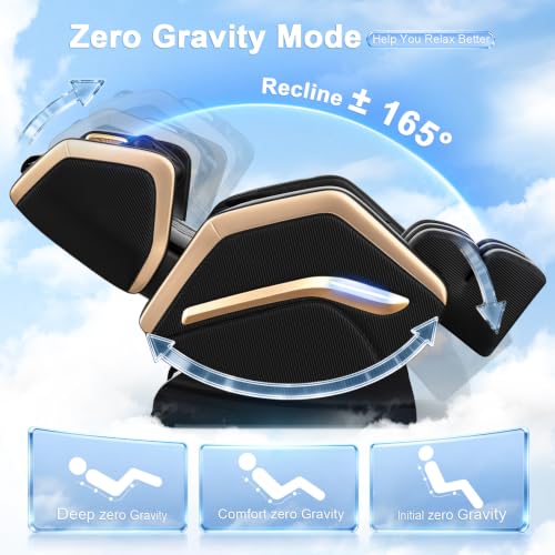 Zero Gravity Massage Chair - 10 Rollers, 8 Airbags, Heat & Bluetooth
