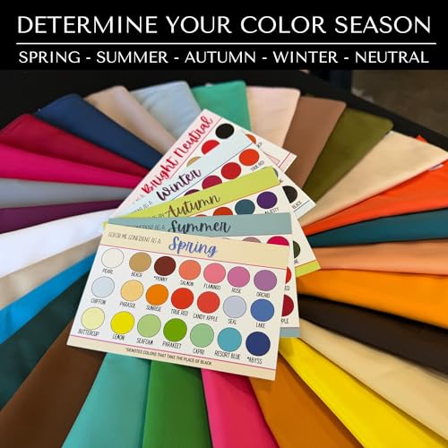 Color Analysis Draping Kit with 28 Fabrics - At Home