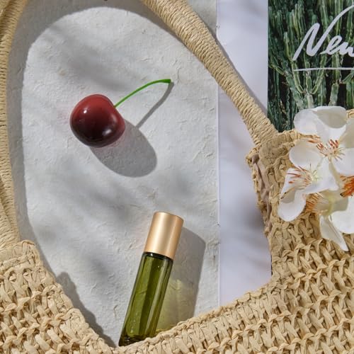 Qeuly Rose Quartz Roller Bottles 6 Pack 10ml Essential Oil