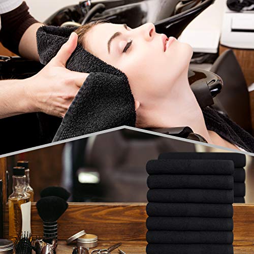 Black Bleach Proof Towels 16x25 100% Cotton 12 Pack