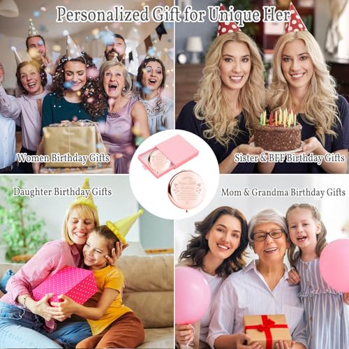 16th Birthday Gifts for Women 2-in-1 Compact Makeup Mirror