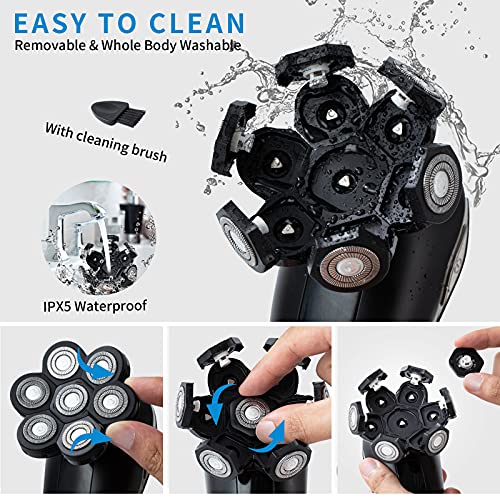 Head Shavers for Bald Men+UPTARD 7D Blade Replacement Heads