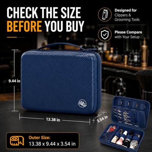 Boobowl Hard Travel Case for Hair Clippers & Trimmer Storage