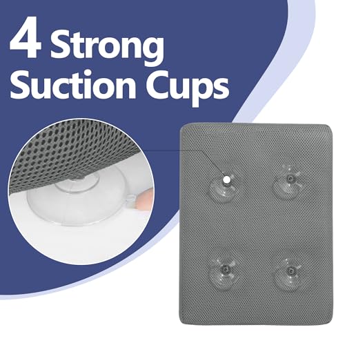 Bath Cushion with 4 Suction Cups - Quick Dry Mesh Bathtub Mat