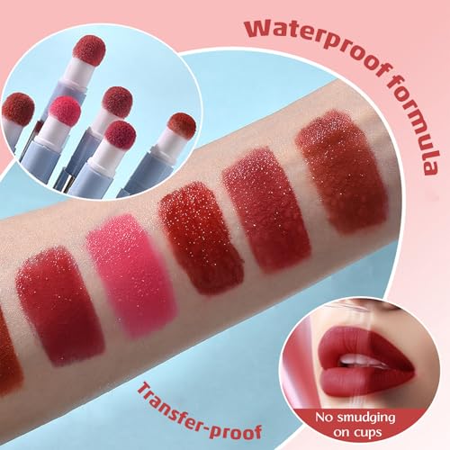 Cushion Lip Powder Cream, Matte lip cream, Velvet Finish, Highly Pigmented Color, Non-Drying, Moisturizing, Waterproof, Lightweight, Non-Fading Lipstick
