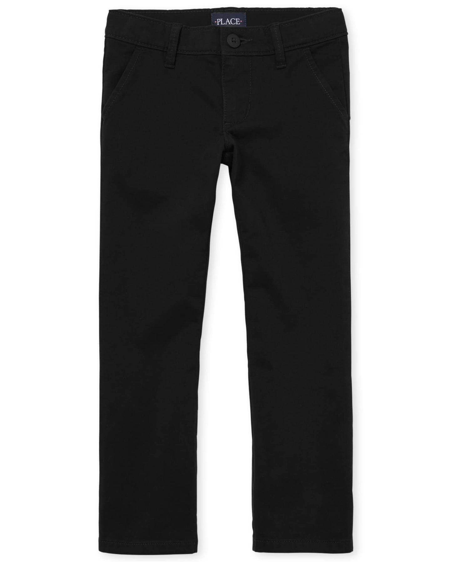 The Children's Place Girl's Bootcut Chino Pants, Black, 4